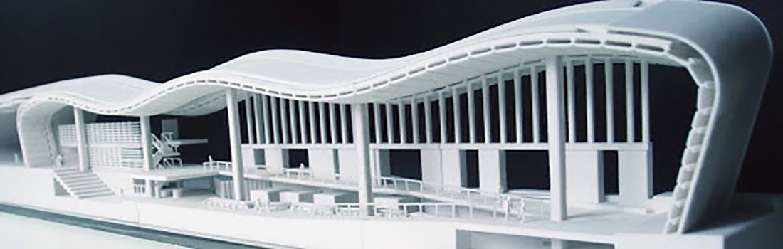 3D render of a commercial building frame