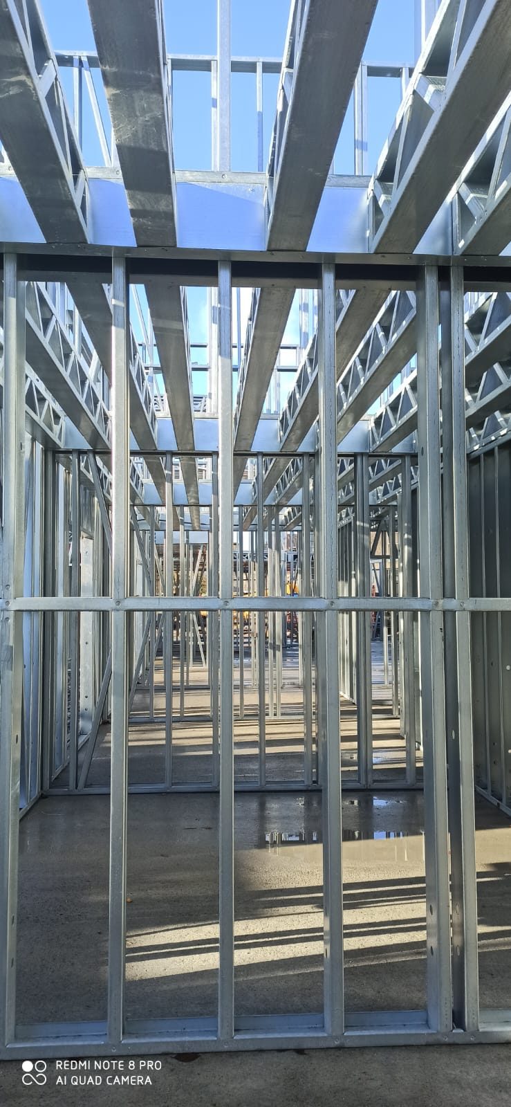 Inside a light steel frame structure