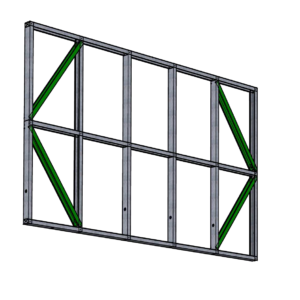 Steel frame structural wall